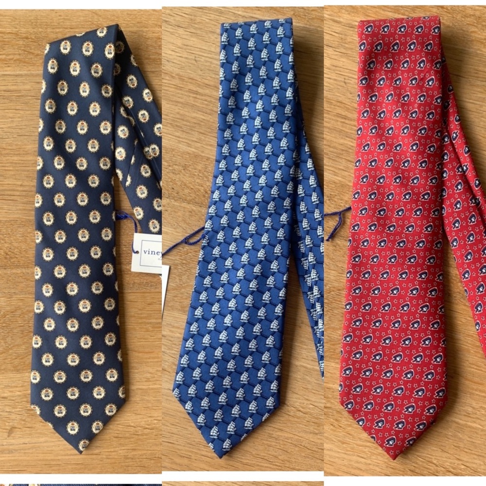 Set of 3 NWT Vineyard Vines silk neckties